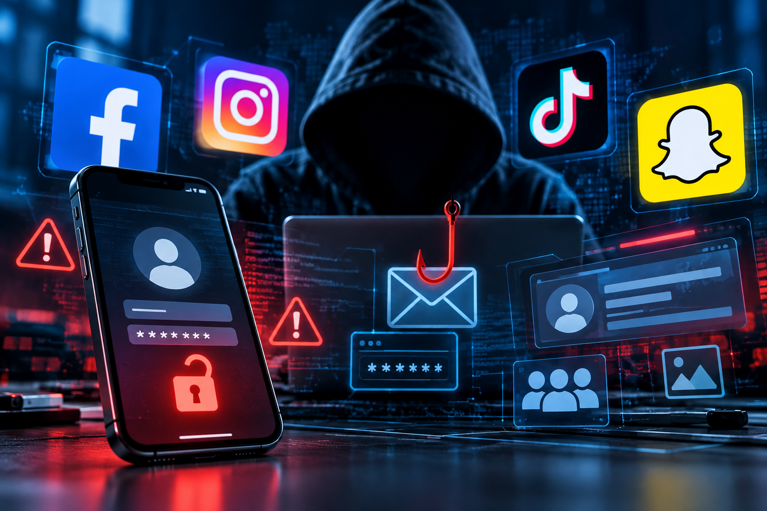 اختراق حسابات التواصل الاجتماعي: الأساليب والمخاطر وطرق الحماية